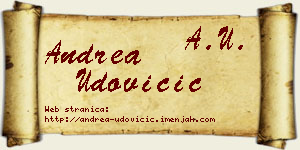 Andrea Udovičić vizit kartica